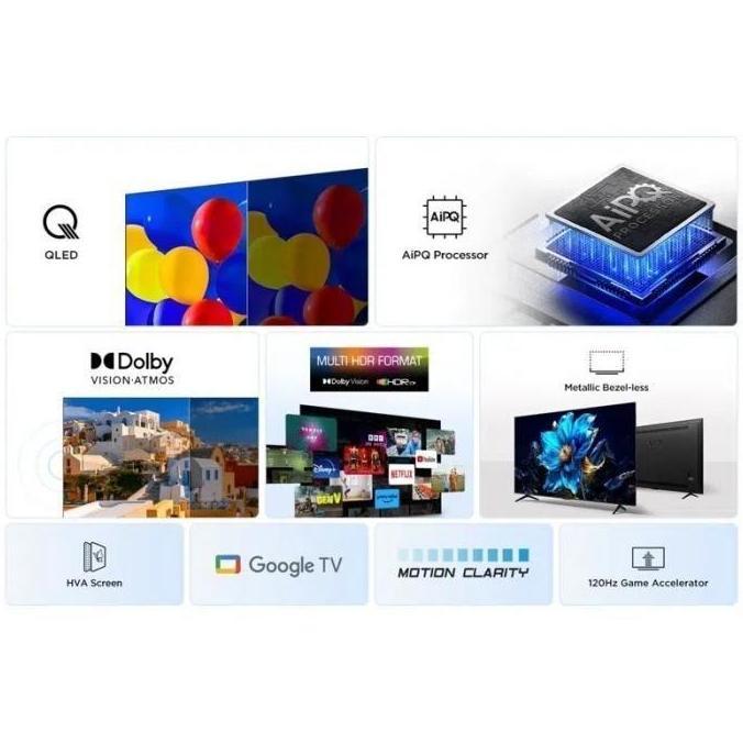 Grosir Qled Tcl 55 Inch Google Tv Tcl 55P7K 4K Uhd Dolby Atmos Tcl 55P7K