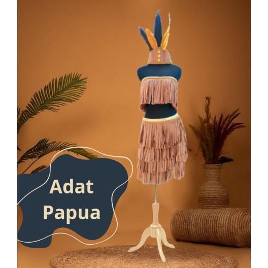 Diskon Kostum Adat Papua Balita Anak Dan Dewasa | Kostum Papua Rumbai | Kostum Adat Indonesia