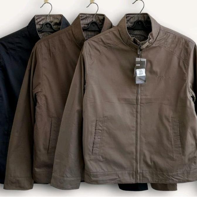 NEW JAKET BOSS KATUN BOLAK BALIK PRIA ORI
