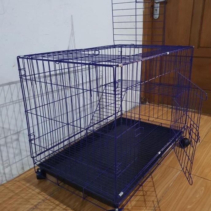 NEW KANDANG LIPAT BESI KUCING ANJING TINGKAT 1 UKURAN M L XL XXL 2 LANTAI ORI