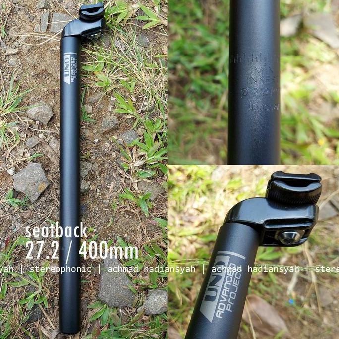 Ready Seatpost UNO 27.2mm Panjang 400mm - Seatpost 27.2 Seatpost 27,2 Hitam