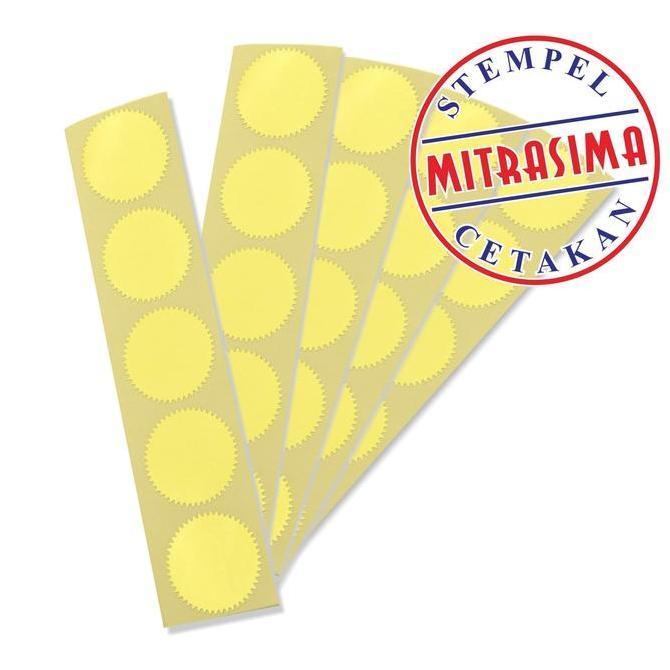 Sticker seal untuk emboss stamp
