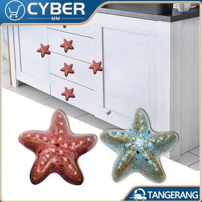 VURYOH 1.7*1.4*0.9Inch Handle Pintu Anak Bintang Laut Universal Handle Lemari Anak Bintang Laut