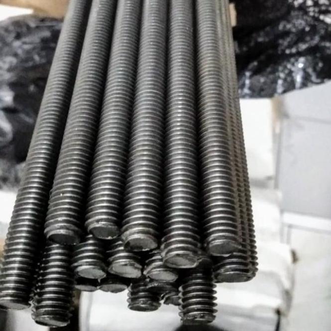 As Drat Baja 8.8 M12 X 1 Meter / Long Drat Baja Hitam Grade 8.8