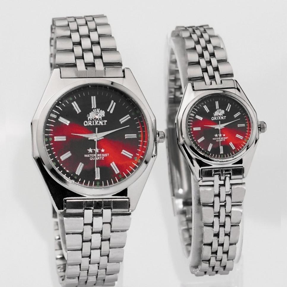 EXCLUSIVE KS JAM TANGAN COUPLE ORIENT RANTAI PREMIUM PRIA WANITA GROSIR MURAH ARLOJI OR001 KEKINIAN