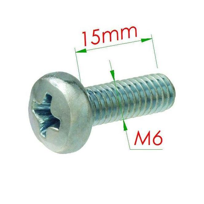 Baut JP M6x15 Pan Head Machine Screw
