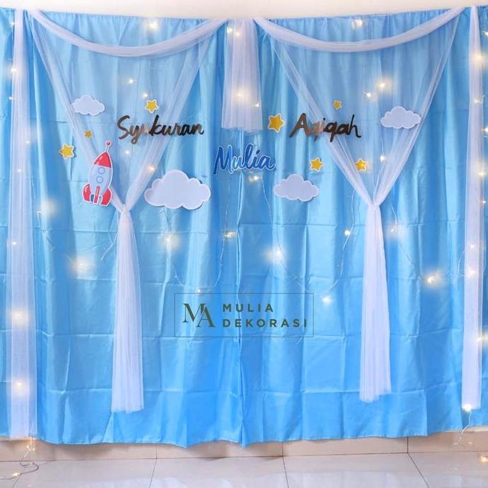 Dekorasi Backdrop Aqiqah Khitan Syukuran 4 7 Bulan Ultah Paket Mulia N