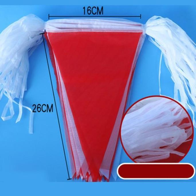 150pcs Bendera Merah Putih Segitiga Kain 80 Meter Bendera Segitiga Merah Putih Bendera Warna Warni