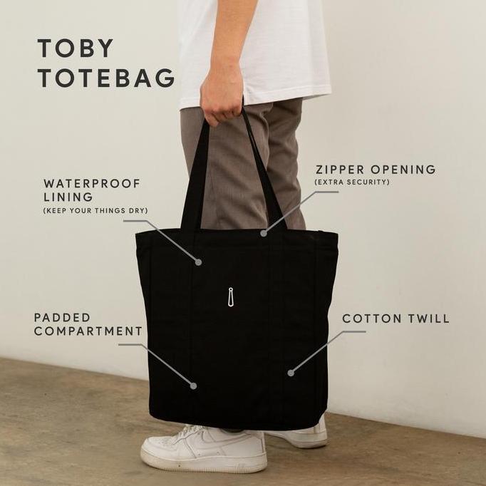 Smith Berlin Toby Bag Black - Tas Tote Bag Pria HT
