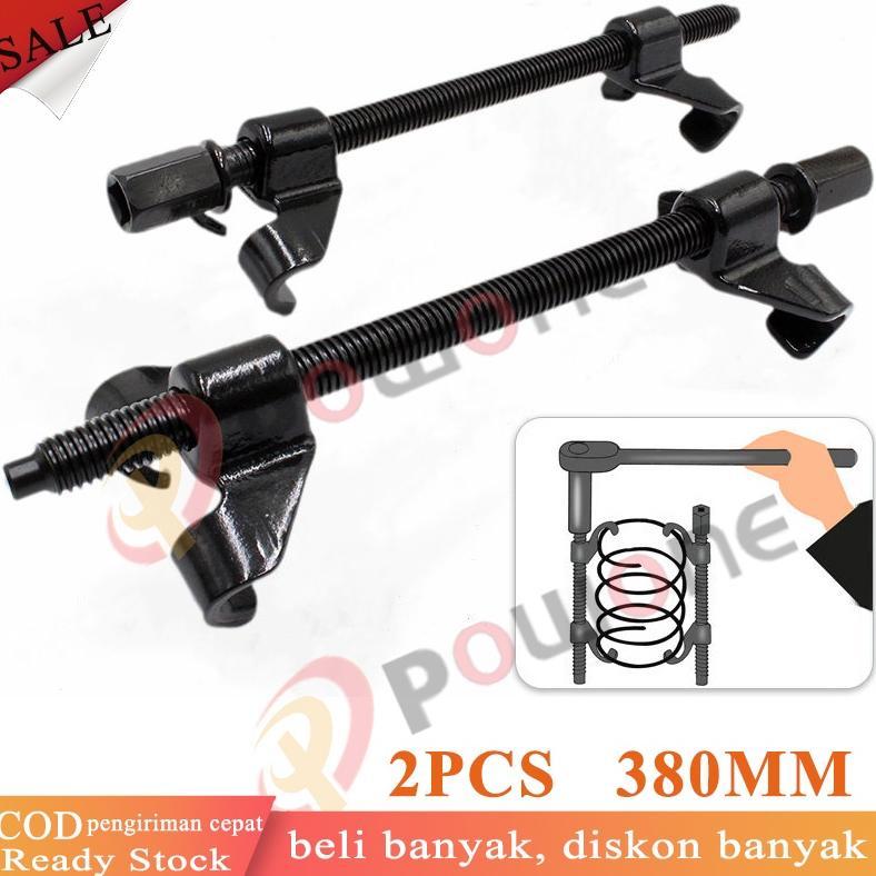 380 Mm 2Pcs Keong Treker Mobil Coil Spring Compressor Clamp Shock Tahan
