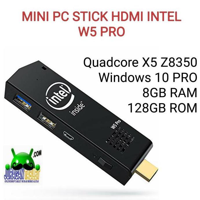 Mini PC Stick W5 Pro 8GB RAM 128GB eMMC Intel QuadCore Z8350 WIFI HDMI