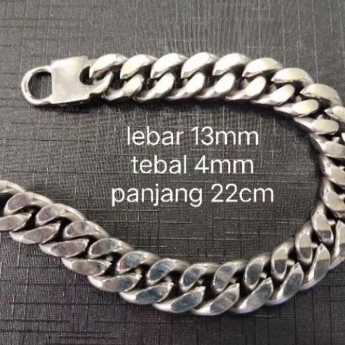Youboy- Gelang Rantai Baja Gelang Monel Pria Antikarat