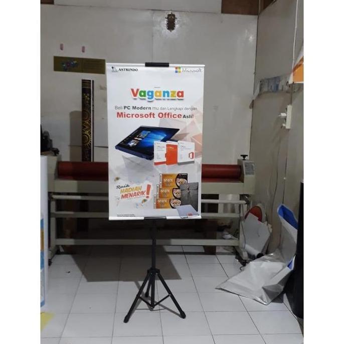 Cekrek- Tripod Banner Stand Display / Tiang 2 Sisi Kwalitas 1 - Silangan Besi