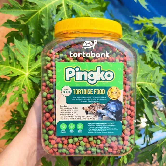 1 KG PINGKO TORTOISE FOOD - PELET KURA DARAT - MAKANAN TORTOISE - PELET TORTO SULCATA PARDALIS ALDAB