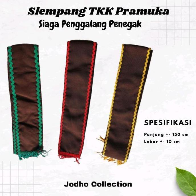 Selempang TKK Pramuka Siaga Penggalang Penegak Hijau Kuning Merah