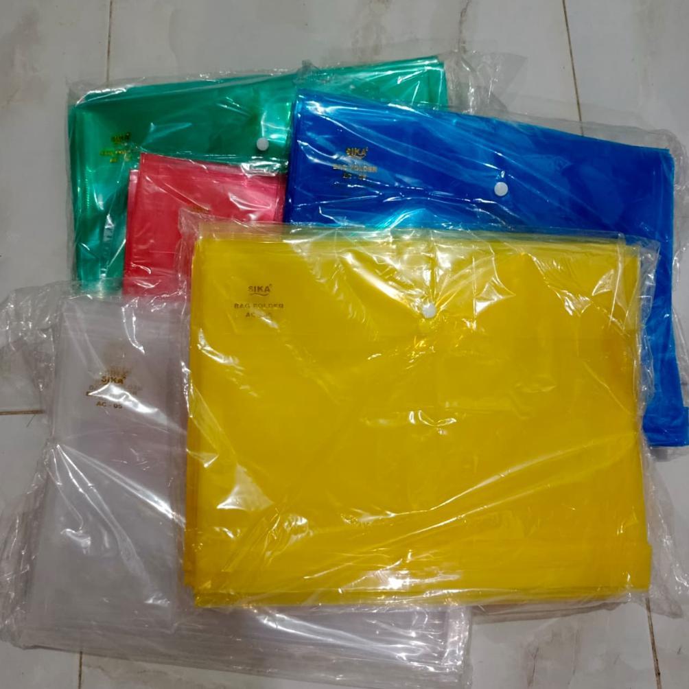 (1 Dzn =12Pcs) MAP PLASTIK 1 KANCING TEBAL SIKA FOLIO F4 Termurah