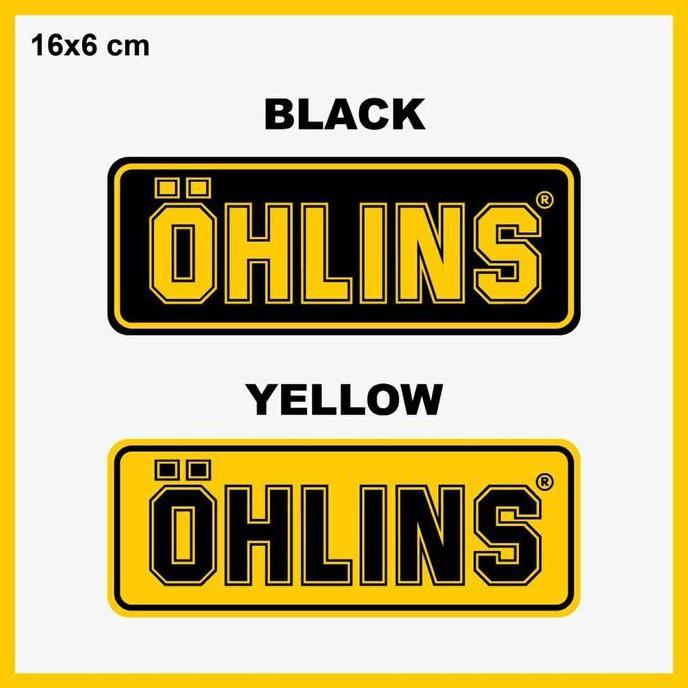 Sticker Ohlins shock USD teleskopik Black Yellow Besar