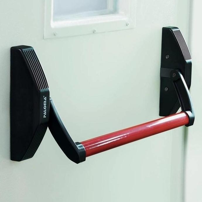 Handle Pintu Darurat PDP 501 Paloma - Bahan Steel+Aluminium Aloi - Warna Black+Red - Panjang Pipa 90