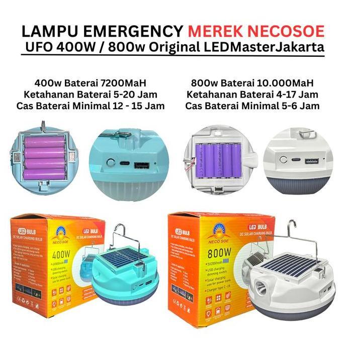 (Baterai Real asli 7200MAH)lampu led emergency ufo 400w /solar panel led/ lampu emergency gantung la