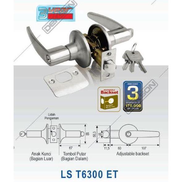 LEVER SET DEKKSON LS T6300 ET MATT BLACK Set Handle Lever LS 6300 Entrance Hitam T6300 Black Set Lev
