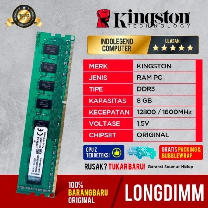 RAM KINGSTON DDR3 8GB PC12800