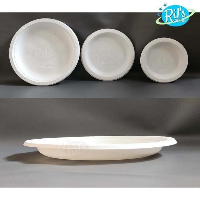 Piring Plastik P7 50pcs - Piring Plastik Pesta P-7  / Piring Sekali Pakai - Piring Sedang / Tanggung