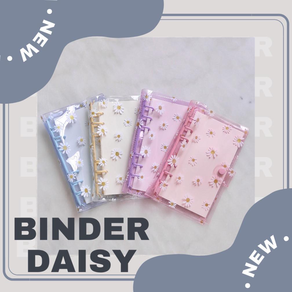Binder Transparan Motif Daisy Binder A6 Daisy 6Ring [BUJOYUK] Termurah
