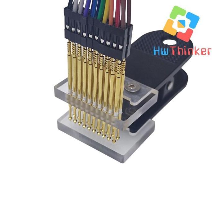 Probe Clip Tool Test PCB IC Programming Clamp Pogo Pin 2.54mm Double