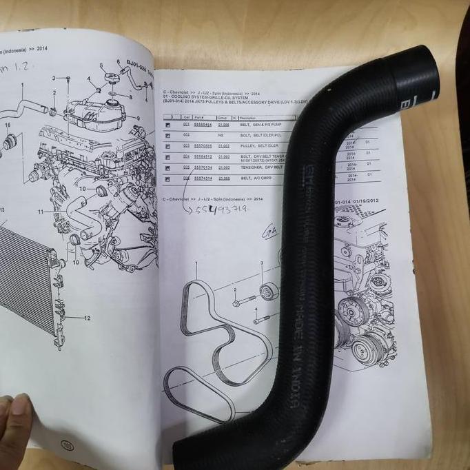 Selang Radiator Atas Chevrolet Spin 1.2 / Aveo Sonic