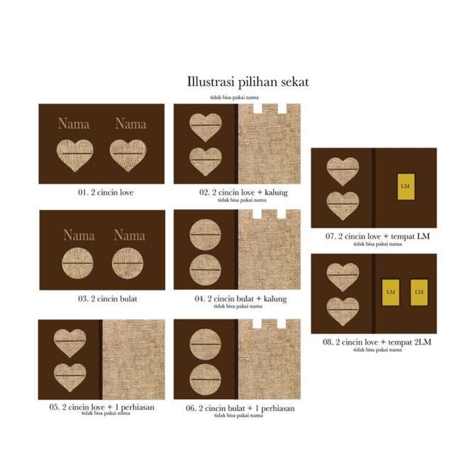 Ring Box Rustic 15x10cm / Kotak Mahar Seserahan / Seserahan Rustic
