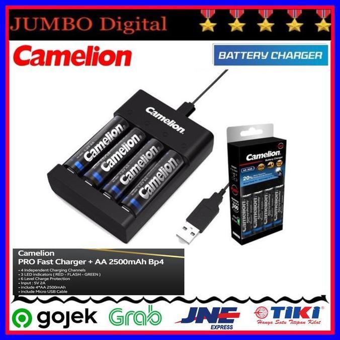 BATERAI CHARGER CAMELION AA 2500 MAH BP4 QUICK CHARGER BATERAI CAS