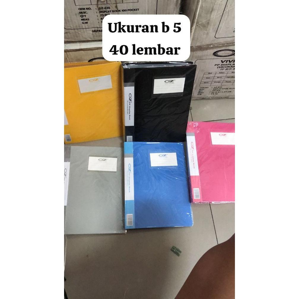 map dokumen display book ukuran B5 ukuran 20 x 26.5 cm ada 40 lembar ( ada selipan nama di cover) Te