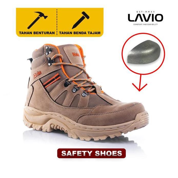 Sepatu Safety Ujung Besi Lavio Geneva High Original Shoes Pria