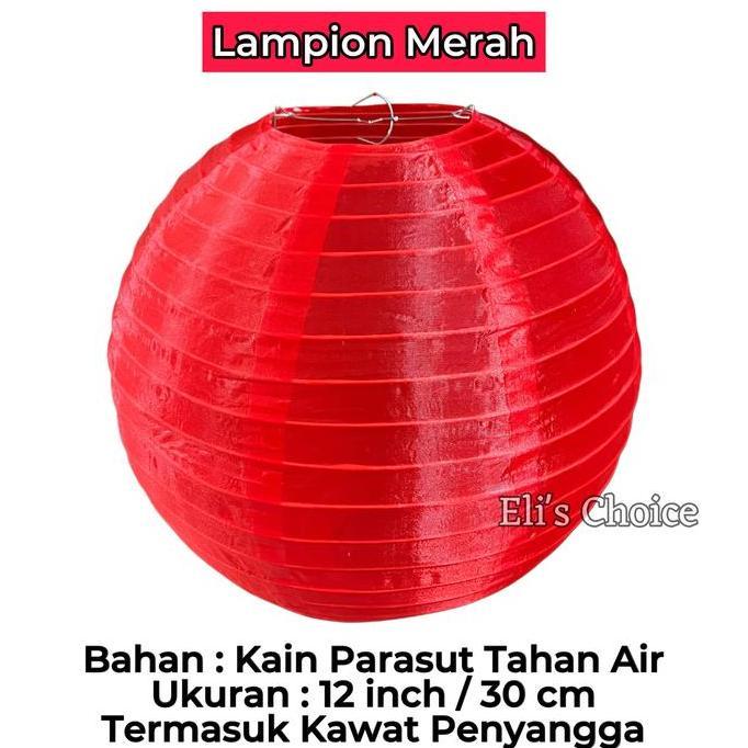 LAMPION KAIN WARNA WARNI TAHAN AIR 30 CM DEKORASI OUTDOOR HIASAN PESTA LAMPION LAMPU TAMAN