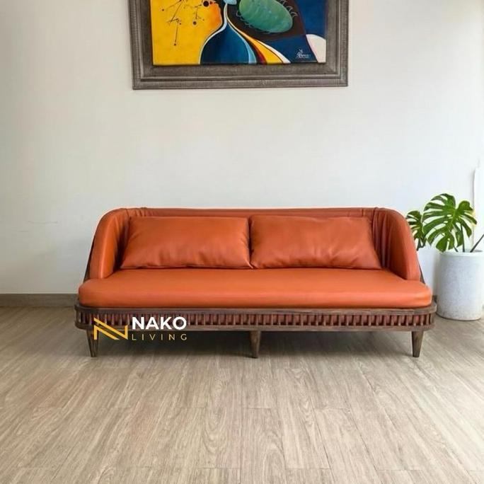 Terlaris Sofa Jari Jari Jati / Sofa 3 Seat / Sofa Minimalis / Sofa Jati Furniture