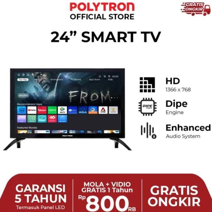 Terlaris Tv Led Polytron 24Inch Smart Tv 24Cv Tv Polytron 24 Inch Smart Tv Polytron Led