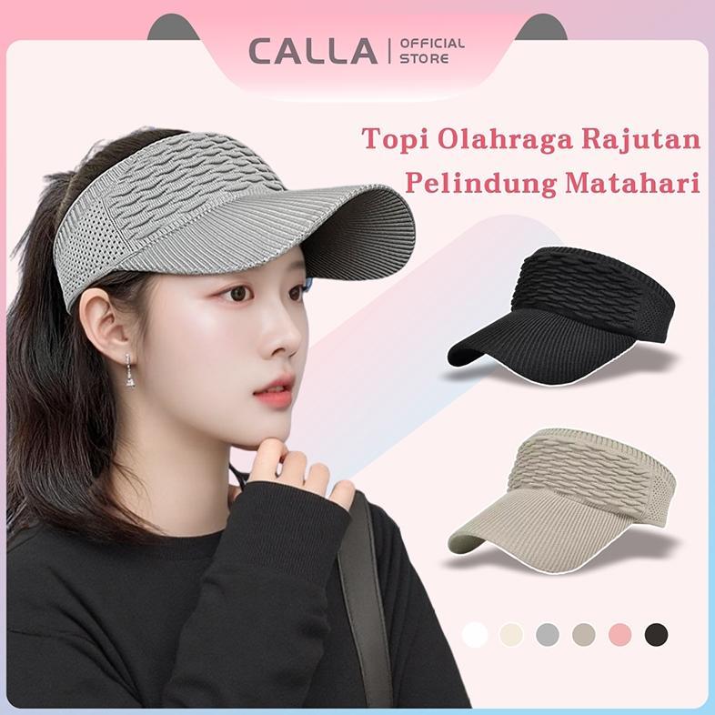 BESTPROMO Calla Topi Golf Tennis Rajut Katun Elastis Topi Olahraga Wanita Gaya Korea Topi Golf Senam