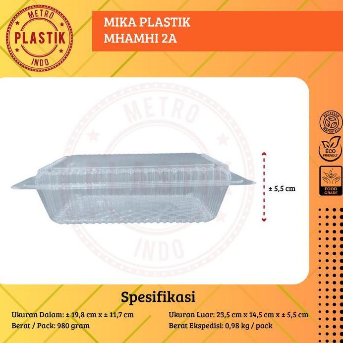50pcs Mika Plastik KPM-2A / Mika Kue Makanan Ukuran 2A / Mika 2A Food Grade Isi 50 Pcs