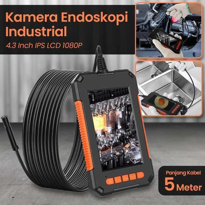 Kamera Endoskopi Industrial Endoscope 4.3 Inch IPS LCD 1080P - P40