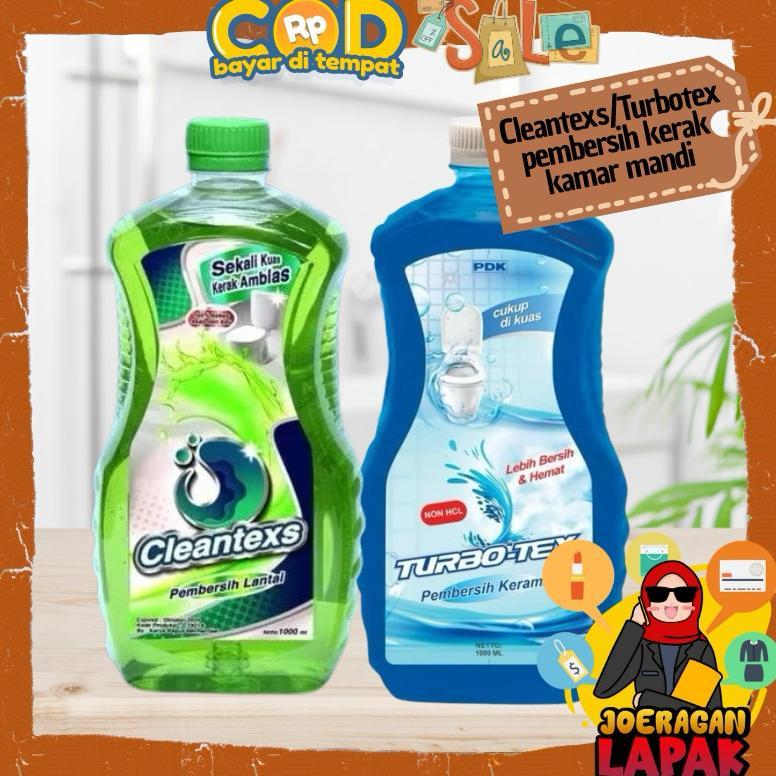 CLEANTEXS TURBOTEX PEMBERSIH KERAK KAMAR MANDI 1000 ML LANTAI CLEANTEX PORCELEN WASTAFEL MEMBANDEL M