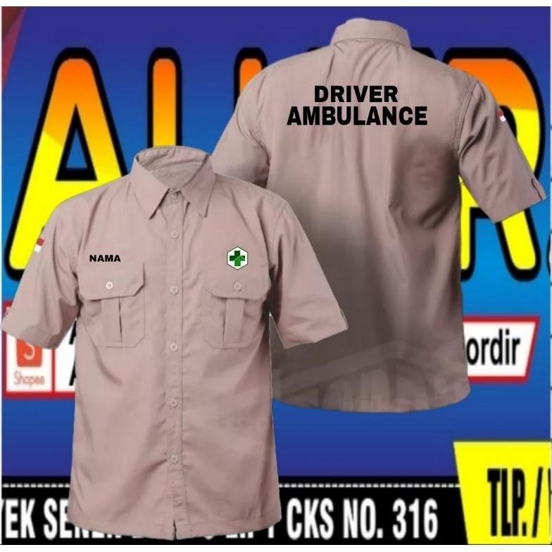Bergaransi Kemeja Driver Ambulance Baju Driver Ambulance Seragam Driver Ambulance Pdh Driver Ambulan