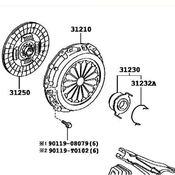 kopling set Toyota Etios mesin 3NR 2013-2017 31210-0D140 31250-0D151 31230-52052
