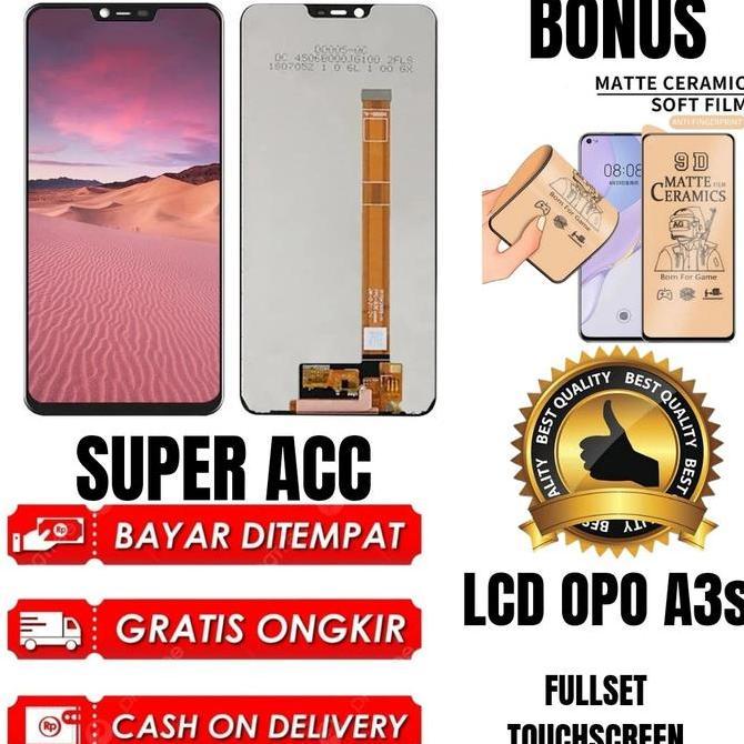 LCD TOUCHSCREEN OPO A3s FULLSET ORIGINAL + ANTIGORES
