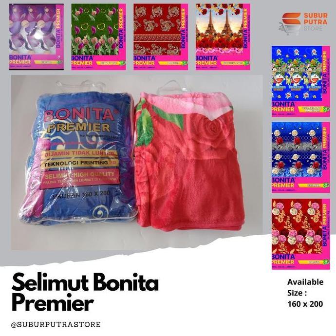 TERLARIS SELIMUT BONITA DISPERSE 3D VARIAN A UKURAN 160X200 CM