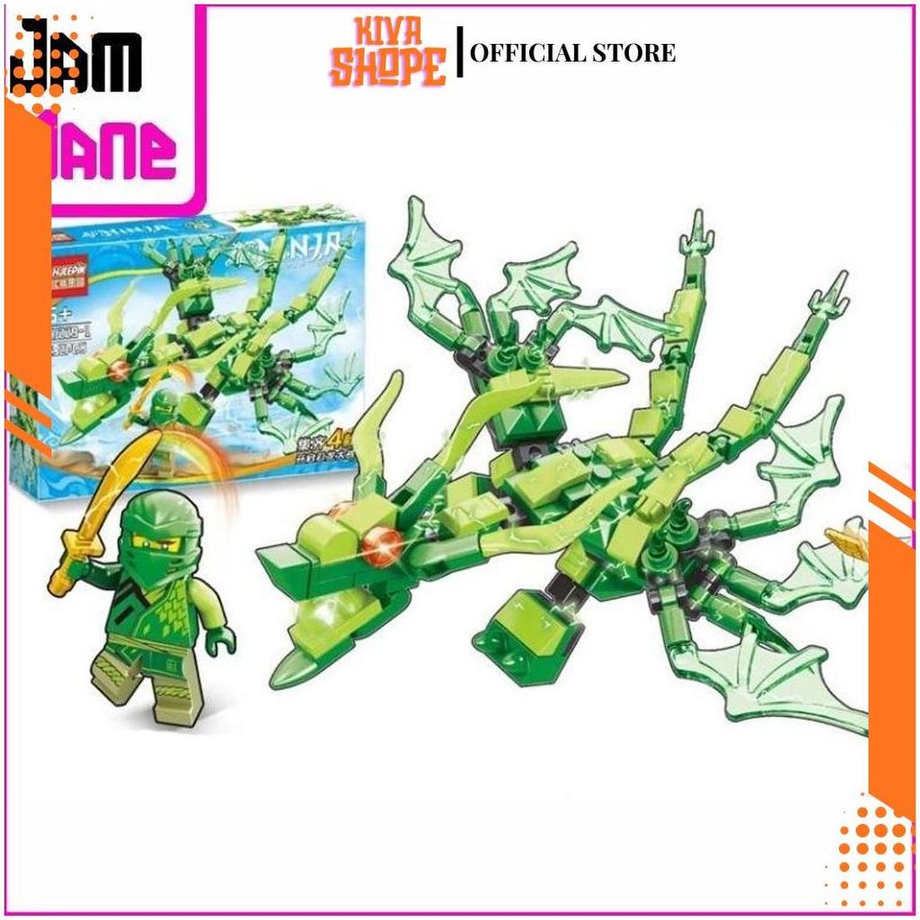 Mainan Edukasi Action Figure Ninja 4In1 Brick Robot Ninja Brick Ninja Rambut Api Koleksi Promo