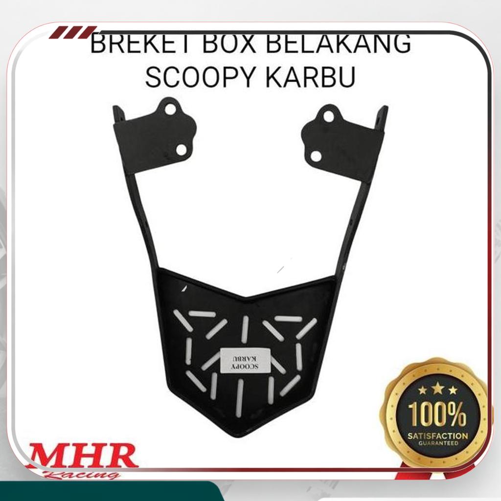 Breket Box Scoopy Karbu Mhr Racing Dudukan Bagasi Belakang Motor