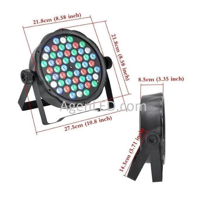 Lampu Sorot Panggung Led Par Rgb Mata Disco Warna Warni Rgbw 54 W Watt