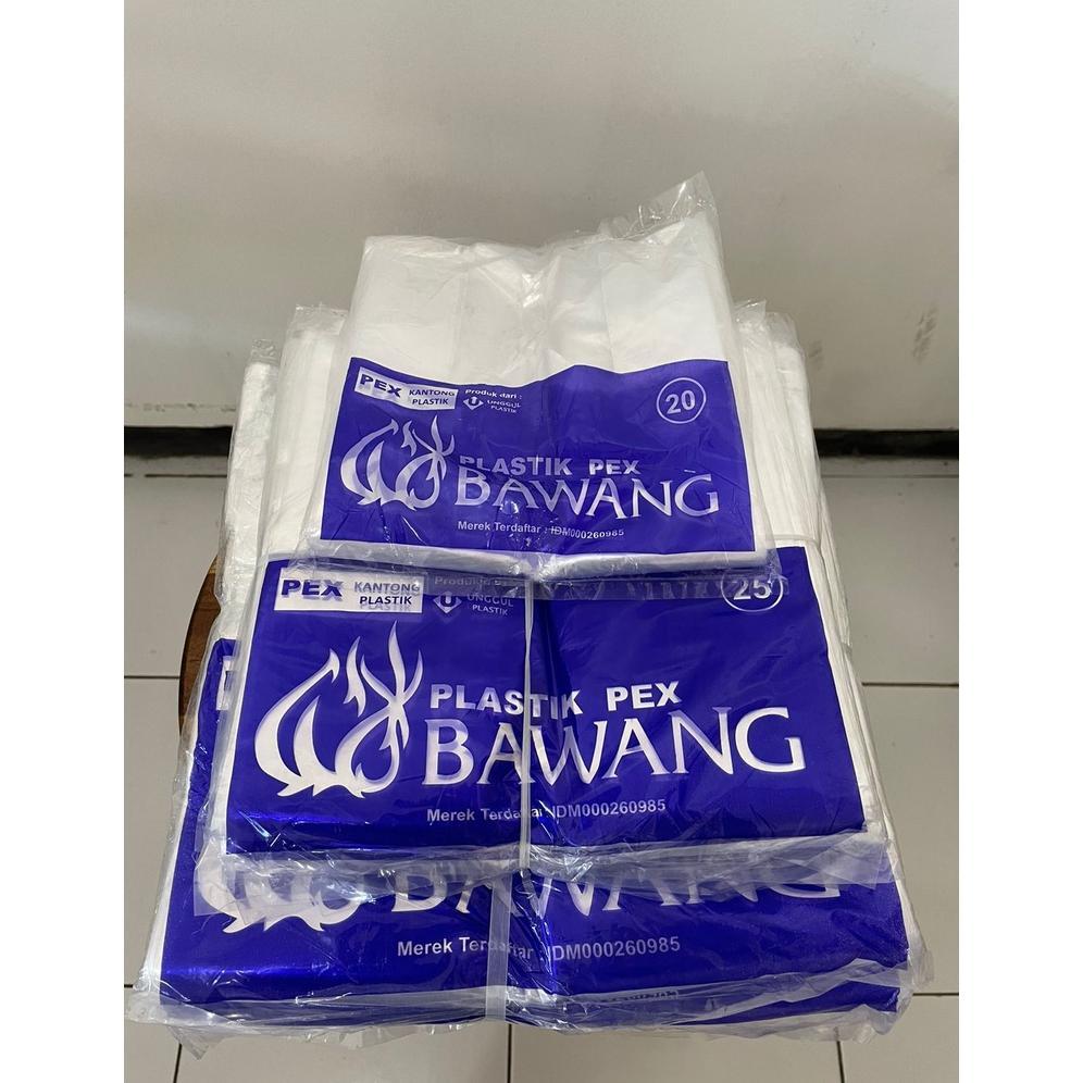 ARVESSACORNER KANTONG KRESEK PLASTIK BENING PEX BAWANG UKURAN 15,20,25 TERMURAH