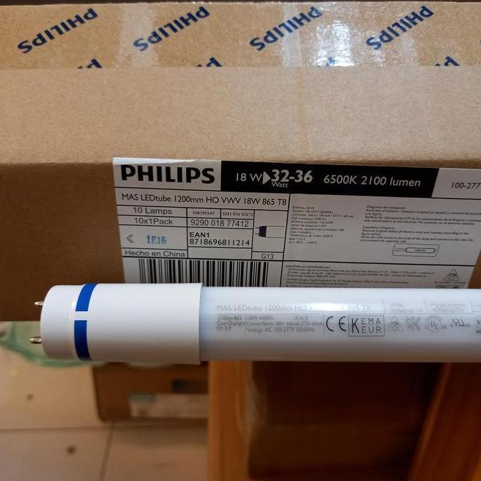 Lampu T8 Tl Led Master 18W 865 18 Watt 2100 Lumen Philips