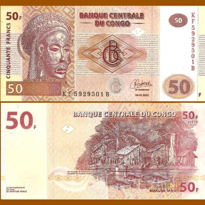 Congo Democratic Republic 50 Francs 2022